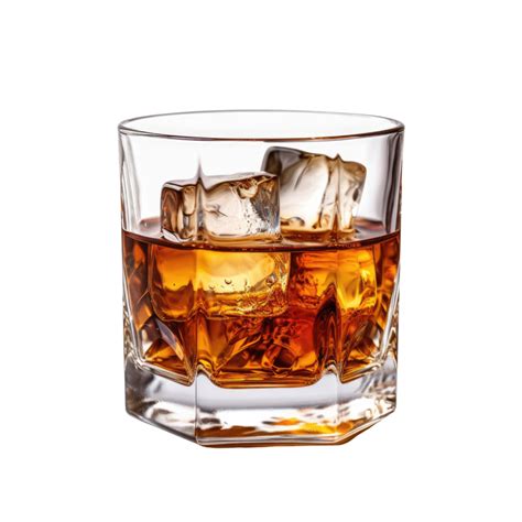 Ai Generado Imagen Clipart Mbar Whisky Esp Ritu En Un Claro Vaso Con