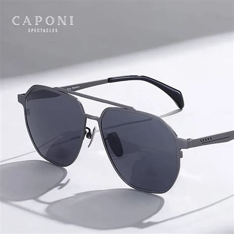 CAPONI Gafas De Sol De Titanio Puro Para Hombre Lentes Polarizadas De