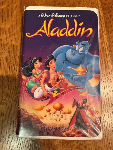 Rare Aladdin Vhs Walt Disney Classic Black Diamond Vhs Tape