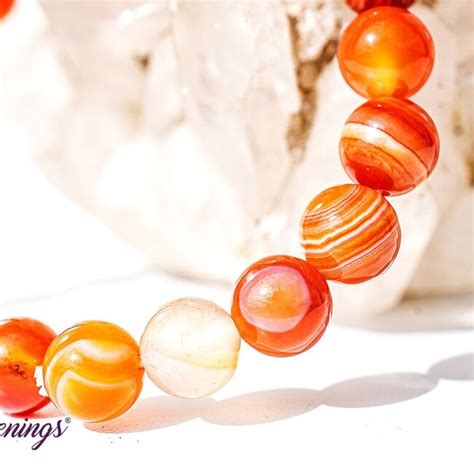 Carnelian Elastic Gemstone Stretchy Bracelet 8mm Creativity