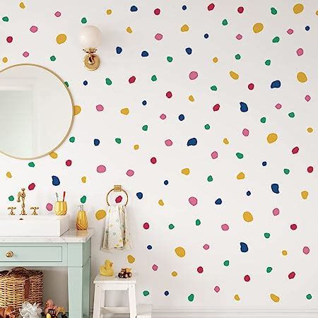 500 Pieces Irregular Polka Dots Boho Wall Decal Vinyl Nursery Wallpaper