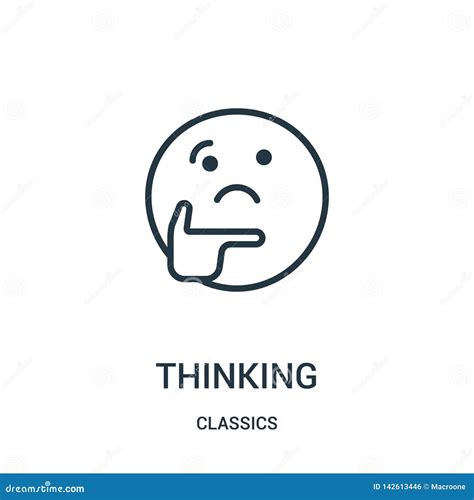 Thinking Icon Vector From Classics Collection Thin Line Thinking