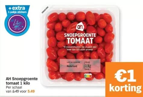 Ah Snoepgroente Tomaat 1 Kilo Promotie Bij Albert Heijn