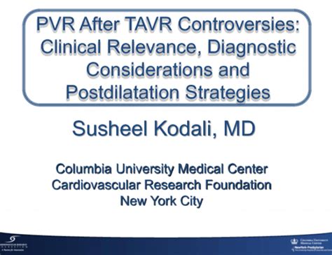 Pvr After Tavr Controversies Clinical Relevance Diagnostic