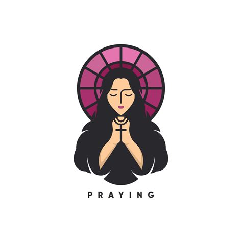 Christian Women Praying Clip Art