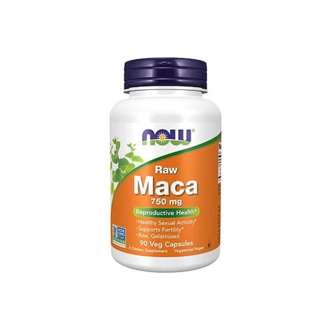 Raw Maca 750mg 90 Cápsulas Now Foods BH Suplementos