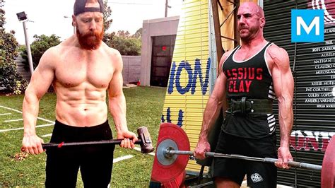 Cesaro And Sheamus Training For Wwe Muscle Madness Youtube