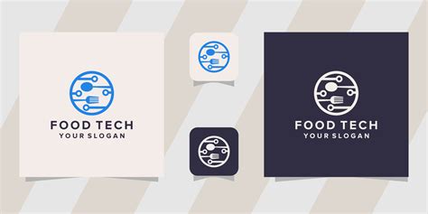 Food Tech Logo Template 4804859 Vector Art At Vecteezy