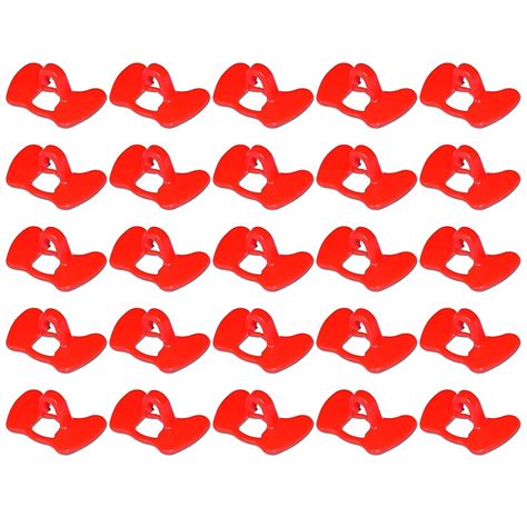 25 Pcs Red No Pin Bolt Chicken Glasses Plastics Anti Pecking Chicken