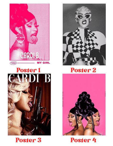 Cardi B Poster Hip Hop Poster Rap Poster Aesthetic Poster Gift For