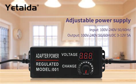 Amazon Yetaida V To V A Universal Adjustable Ac Dc