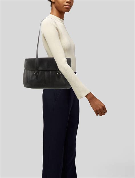 Longchamp Leather Shoulder Bag - Black Shoulder Bags, Handbags ...