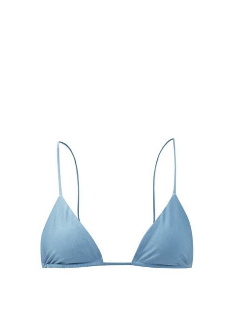 Buy Jade Swim Via Triangle Bikini Top Blue At Off Editorialist