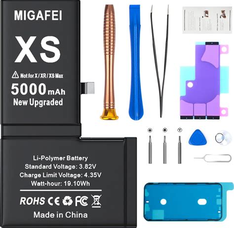 Battery For IPhone XS MIGAFEI Upgraded 5000 MAh High Capacity New 0