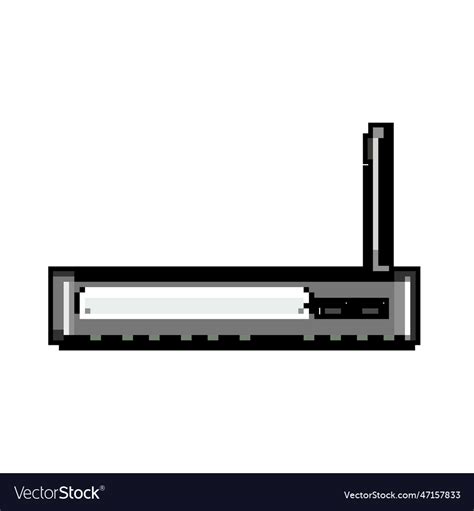 Ethernet Dsl Modem Game Pixel Art Royalty Free Vector Image