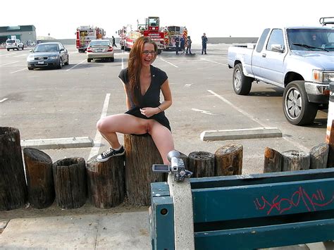 Goofy Girl Flashing In Front Of The Firemen Porn Pic