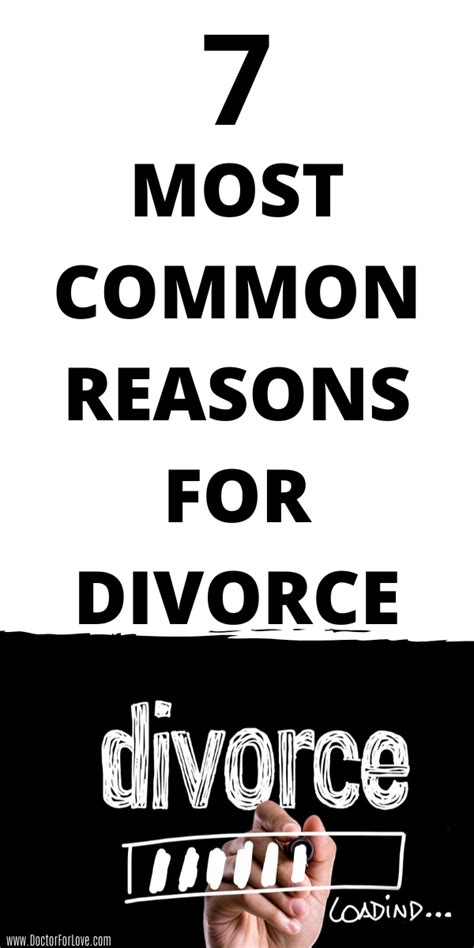 7 Top Reasons For Divorce Reasons For Divorce Love Life Quotes Love