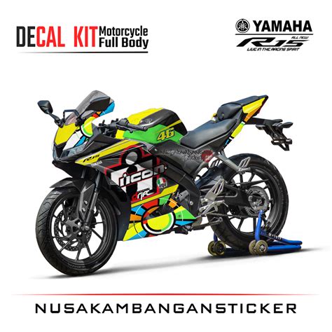 Decal Kit Sticker Yamaha R V Vva Icon Vr Stiker Full Body