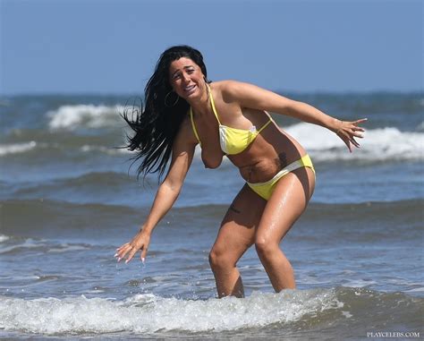 Simone Reed Boob Slip And Bikini On A Beach PlayCelebs Net
