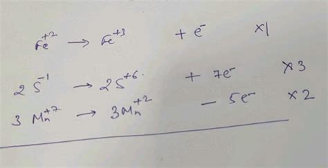 A Kmno4 B H2so4 C Feso4 → K2so4 Mnso4 Fe2 So4 3 H2o This Unbalanced