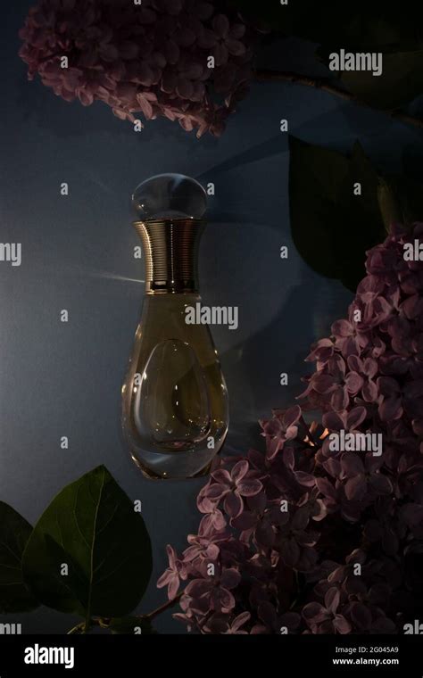 YEREVAN, ARMENIA - May 30, 2021: Dior perfume on the light blue ...
