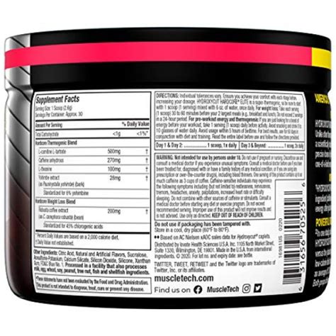 Weight Loss Drink Mix Hydroxycut Hardcore Elite Powder