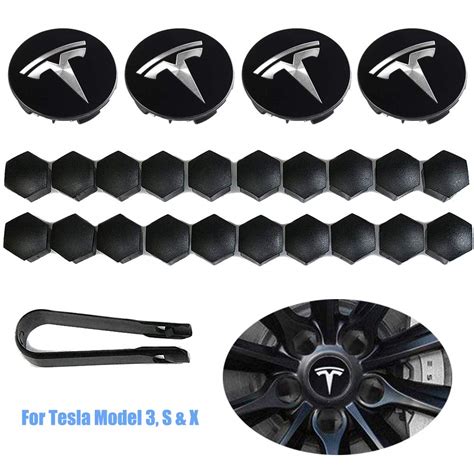 Buy Luckily Wheel Center Hub Caps For Tesla Model S X Set Aero Set