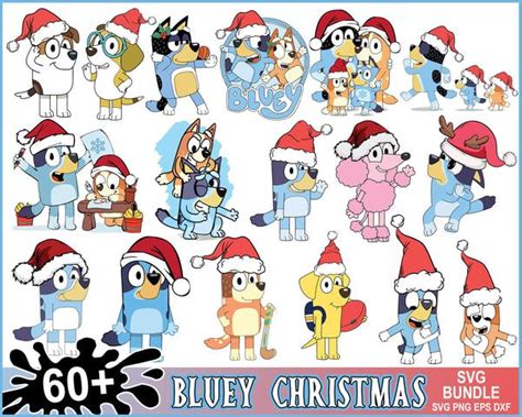 Version 2 0 60 Bluey Christmas Svg Bundle Bluey 2022 Vector Bluey