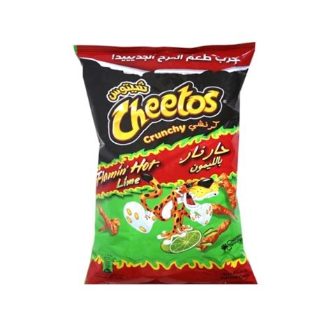 Buy Cheetos Crunchy Flamin Hot Lime Puffed Corn 50 G Delivered By Taw9eel Fast توصيل