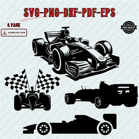 Formula 1 Svg Bundle F1 Racing Car Cut Files Silhouette Formula One