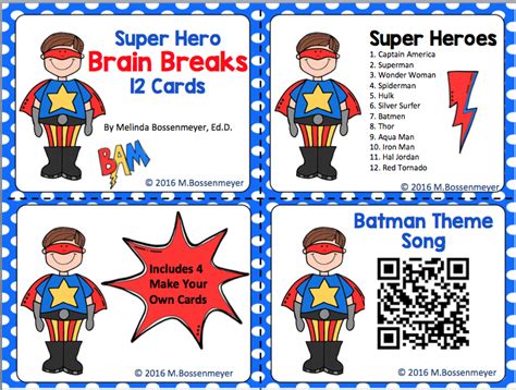 Super Hero Brain Breaks Free Peaceful Playgrounds Recess Doctor Blog