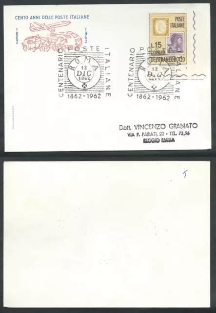 Italia Cartolina Annullo Centenario Poste Italiane X Eur