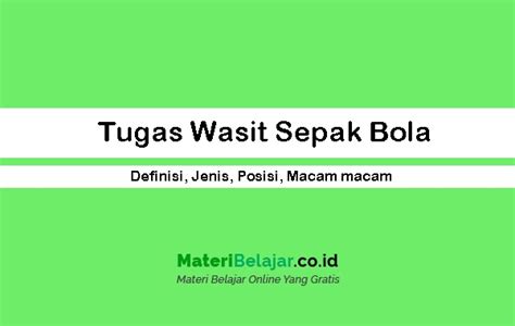 Tugas Wasit Sepak Bola