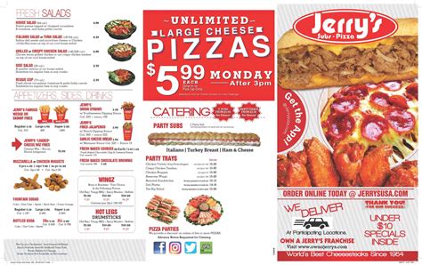 Menu : Jerry's Subs and Pizza