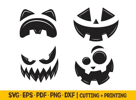 Jack O Lantern Svg Files For Cricut Pumpkin Face Svg Files Etsy