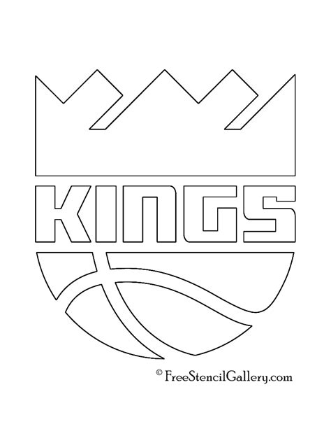 NBA Sacramento Kings Logo Stencil | Free Stencil Gallery