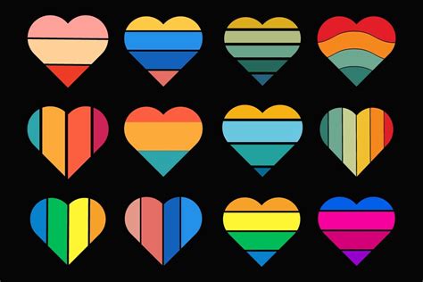 Retro Vintage Valentine Heart Romantic Graphic By Nurearth · Creative