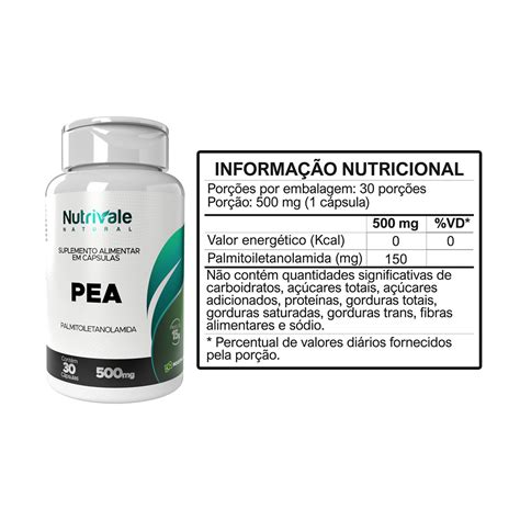 PEA Palmitoiletanolamida 30 Cápsulas Nutrivale Natural