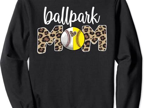 Ballpark Mom Proud Baseball Softball Player Mother Sweatshirt Unisex