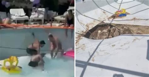 Man Dies After Sinkhole Opened Suddenly Under Swimming Pool At Party