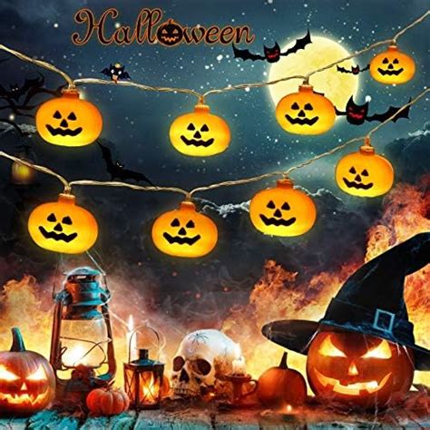 Litake Kürbis Lichterketten Halloween 3 2M 30 LED Lichterketten