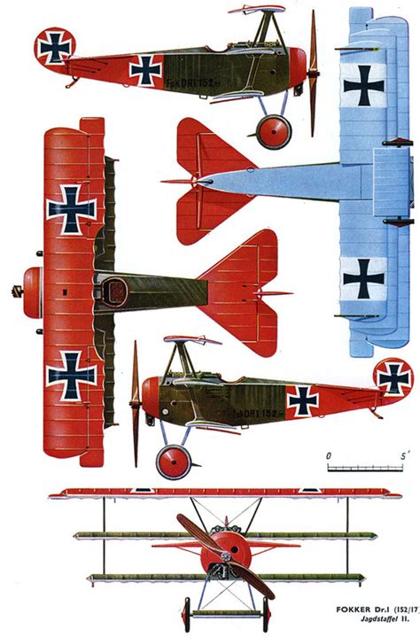 Fokker DR1 152 17 Iron Crosses Background Aircraft WWI