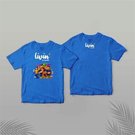 Jual Kaos Livin By Mandiri Kode Logo Baru Livin With People Kaos