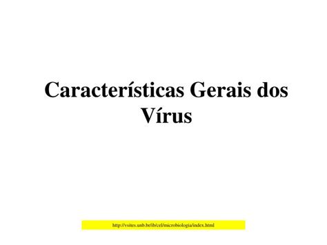 Ppt Caracter Sticas Gerais Dos V Rus Powerpoint Presentation Free