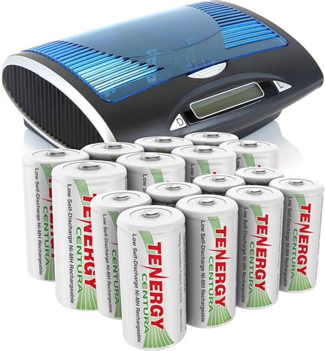 Tenergy Centura High Capacity Rechargeable Batteries 16 Pack C And D Rechargeable