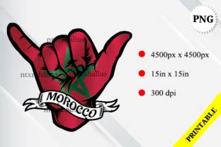 Morocco Shaka Hand Flag Graphic By Rahallus Ntx Creative Fabrica