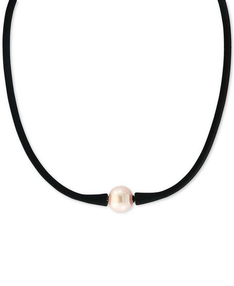 Effy Collection Effy® Pink Cultured Freshwater Pearl 11mm Silicone Rubber 14 Choker Necklace