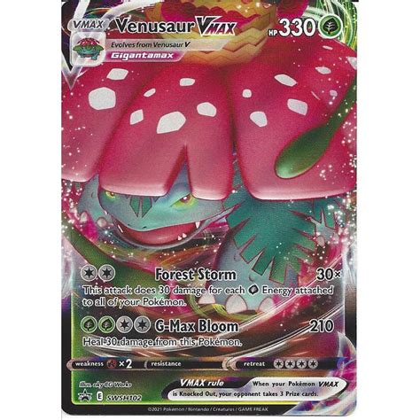 Pokemon Trading Card Game Swsh102 Venusaur Vmax Black Star Promo Holo