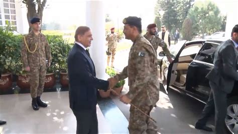 Prime Minister Shehbaz Sharif Meets Coas General Asim Munir At Prime