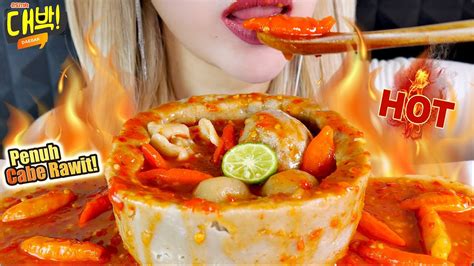 Request Asmr Bakso Mangkok Kuah Cabe Rawit Pedas Giant Bowl